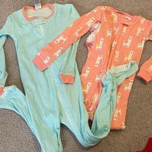 Gerber Blue and Pink Animal Print Footies